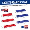 WORKPRO 8-Piece Magnetic Socket Organizer and Magnetic Wrench Organizer Set,