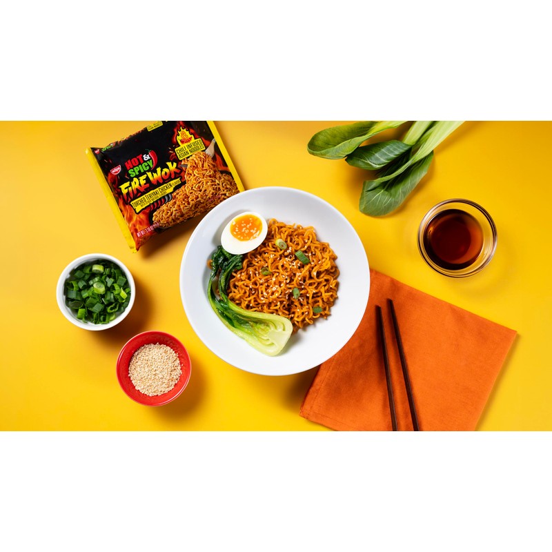 Nissin Fire Wok, Torched Teriyaki Chicken, Hot & Spicy Chile