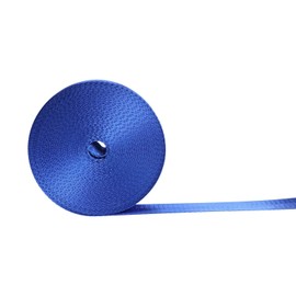 Devobunch 1 Inch Nylon Webbing Strap, Heavy Duty Nylon 10|25 Yard Webbing Roll, Durable Nylon Strapping for Indoor or Outdoor Gear, DIY Crafting, Repairing, 15 Vibrant Colors (Royal Blue, 50 Yard)