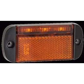 LED Autolamps 12-24V Reflective Side Marker Lamp Bulk Pack, 100 mm x 44 mm x 12 mm Size, 40 cm Cable Length