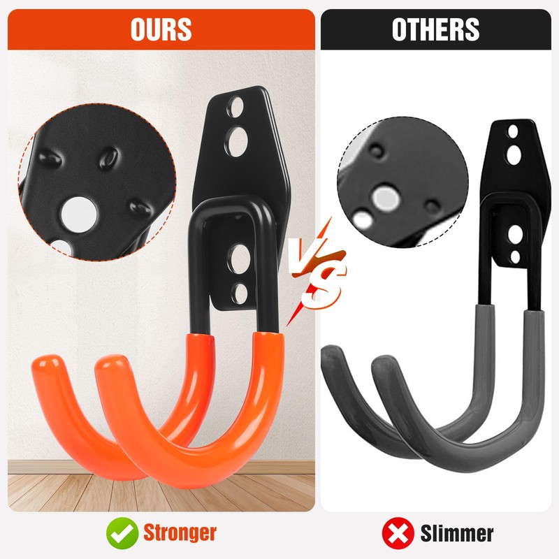TVKB Garage Hooks Ladder Hooks for Hanging Heavy Duty Garage