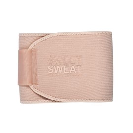 Sweet Sweat Toned Waist Trimmer for Women and Men | Premium Waist Trainer Belt to 'Tone' your Stomach Area (Stone, Medium)