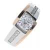 Alamode 2 carat Cz 18k Rose Gold overlay Stainless Steel