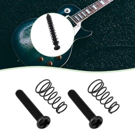 Create idea Guitar Saddle Adjustment Screws and Springs Black Guitar Bridge Screws 3 mm x 18 mm for Guitar Bridge Guitar Tremolo Guitar Bridge Parts Black Pack of 12