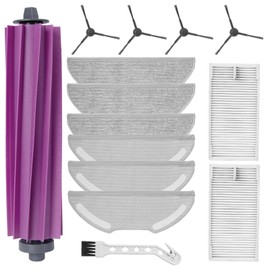 Heykewi Accessory Set for Eureka E20 Plus Vacuum Mop Robot Replacement Parts, 1 Main Brushes, 4 Side Brushes, 2 Filters, 6 Wiping Cloth Pads, 1 Cleaning Brush