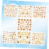FOMIYES Press on Nails Maple Leaf Patterns 7pcs Nail Stickers