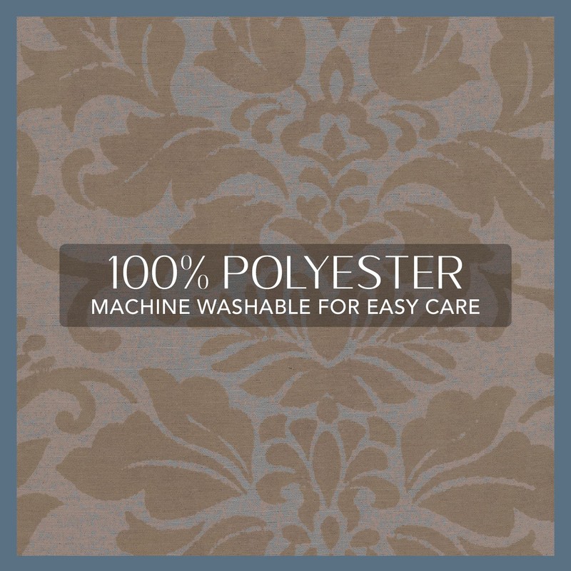 Elrene Antonia Verdunkelungsvorhang/Faltenvolant für Gardinenstangen, Polyester, Taupe, 52 in x