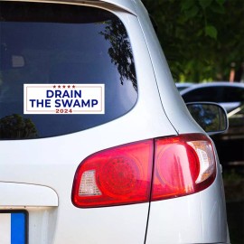 Tampa Printing 10 PACK 3.375"x9" TRUMP DRAIN SWAMP 2024 Sticker Decal Humor Funny Gift BS0132