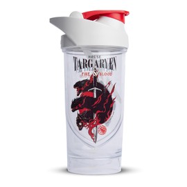 Shieldmixer Hero Pro Classic Shaker Targaryen - BPA-frei - Gym Zubehör - Eiweiss Shaker - Fitness Trinkflasche - Weiß - 700ml