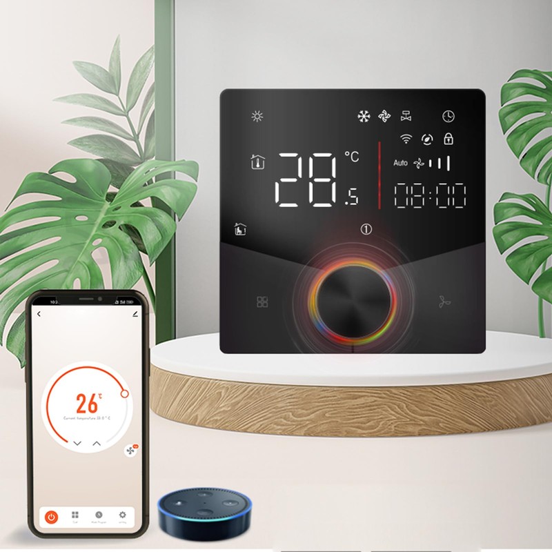 Smart Air Conditioner Controller, WiFi Thermostat LED Panel with Capacitive