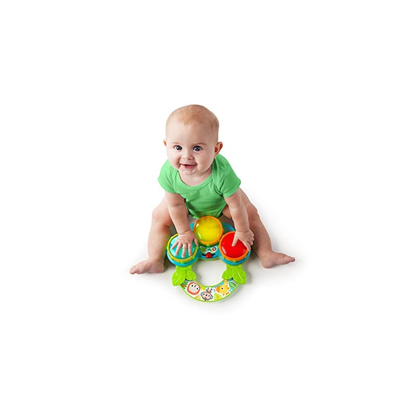 Bright Starts Safari Beats - Tambor musical de juguete con