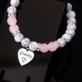 Kivosliv Granny Gifts for Women Jewelry Grandson Grandchildren Mothers Day Granny Bracelet for Grandma