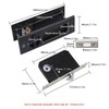 AcxdJnye 6.3” Privacy Pocket Door Lock Hardware with Key Double