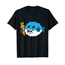 Pufferfish Eating Carrot Meme Funny Pufferfish T-Shirt