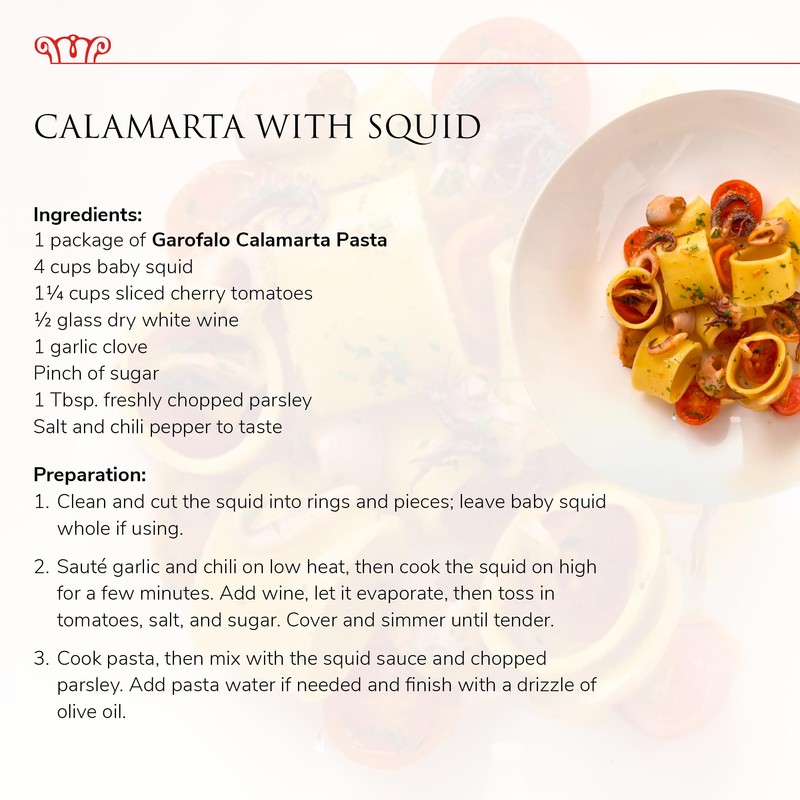 Garofalo - Premium Durum Wheat Semolina Calamarata Pasta, Italian Made,