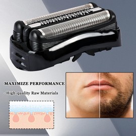 Compatible with Braun Series 3 Shaving Head, Compatible with Braun S3 Shaving Head, Compatible with Braun Razor Series 3, Easy to Use, Compatible with Men's Razor Series 3, Black (21b)