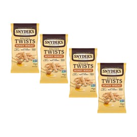 Snyder's of Hanover Pretzels Braided Twists, Honey Wheat, Four 12 Ounce Bags