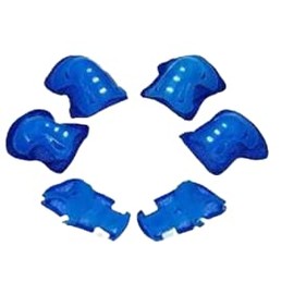 grepo Bicycle Supporter Protector Strider Kids 6 Piece Set Roller Skate Board Skateboard Bike Bicycle Blue