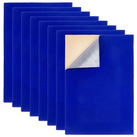 GORGECRAFT 8Pcs 8"x12" Blue Adhesive Back Sheets Fabric Sticky Backs Self-Adhesive Peel Stick Felt Durable Sheet for DIY Art Drawer Craft Making Jewelry Box Packages House Adorning Decor