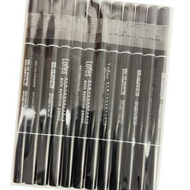 ALLPin (Daol) Eyebrow Pencil 1 Color 12 Pieces IS-M Lopez Black / (다올)아이브로우 펜슬 1색 12개입 IS-M 로페즈 흑색