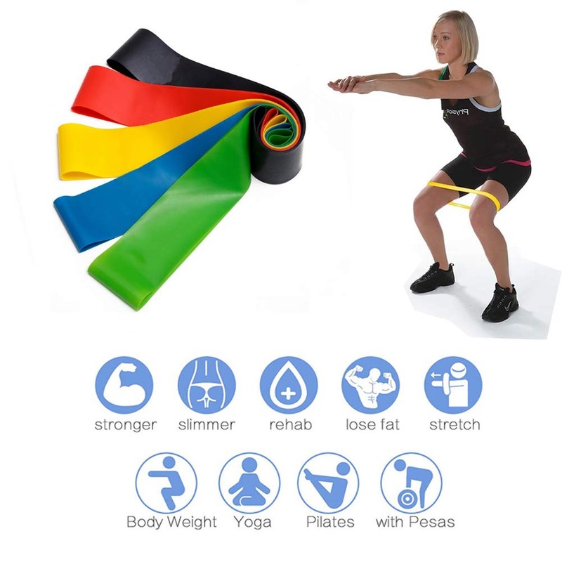 Resistance Loop Band Set for Home Fitness Includes 5 Resistance
