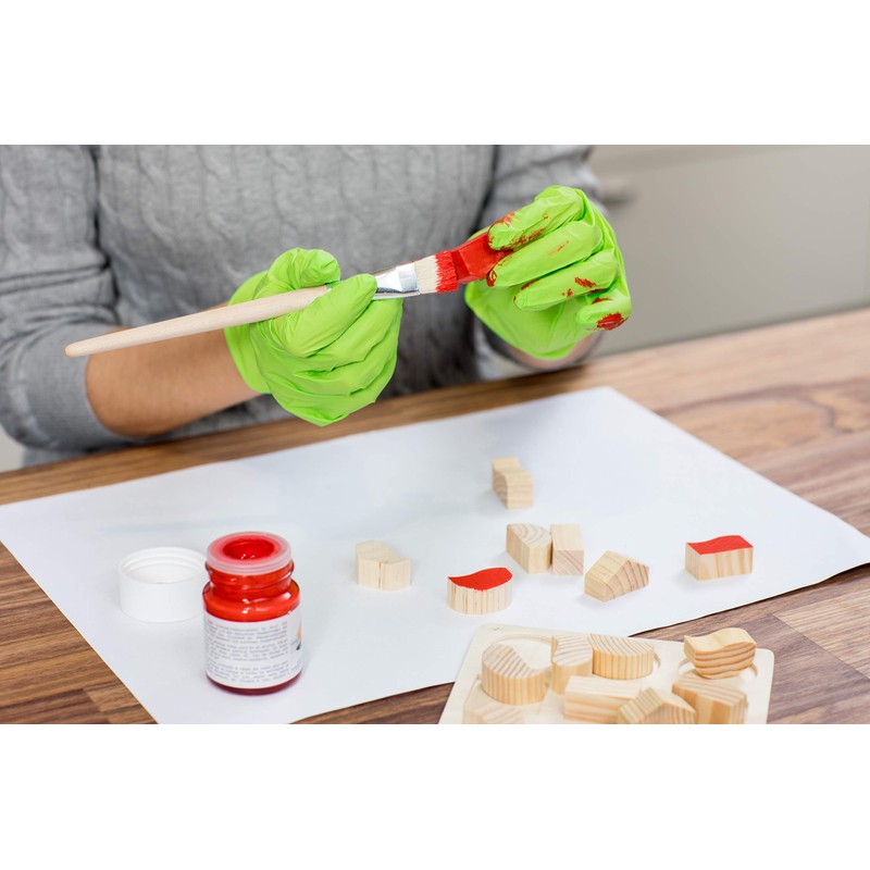 Vileda Rainbow Multi-Purpose Nitrile Gloves, Multi-Colour, Pack of 80, M/L