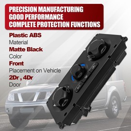 A/C Air Conditioner Switch Fit for 2005-2006, 2013-2014 Niss-an Frontier Navara D40 NP300 4.0L V6, 2006-2007, 2010-2014 Niss-an Frontier 2.4L l4, A/C Cooling only Climate Control Panel, 27510-EB700