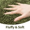 Moss Green Bathroom Rug, Absorbent Non Slip Microfiber Bath Mat