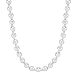 Silpada 'Urban Chic' Sterling Silver Hematite Beaded Necklace, 18" + 2" (6mm)