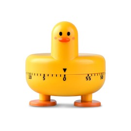 Cooking Timer Cute Duck Kitchen Timer 60 Minute Wind Up Mechanical Rotating Alarm for Kitchen Cooking Baking (yellow)