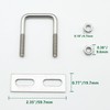 QYIMLI Stainless Steel Square U Bolt Clamp, Square Tube Clamps