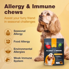 CHEWIA Travel Pack of Allergy Support Soft Chews for Dogs - All Breeds - Digestive Strength - Allergy & Immune Dog Supplement