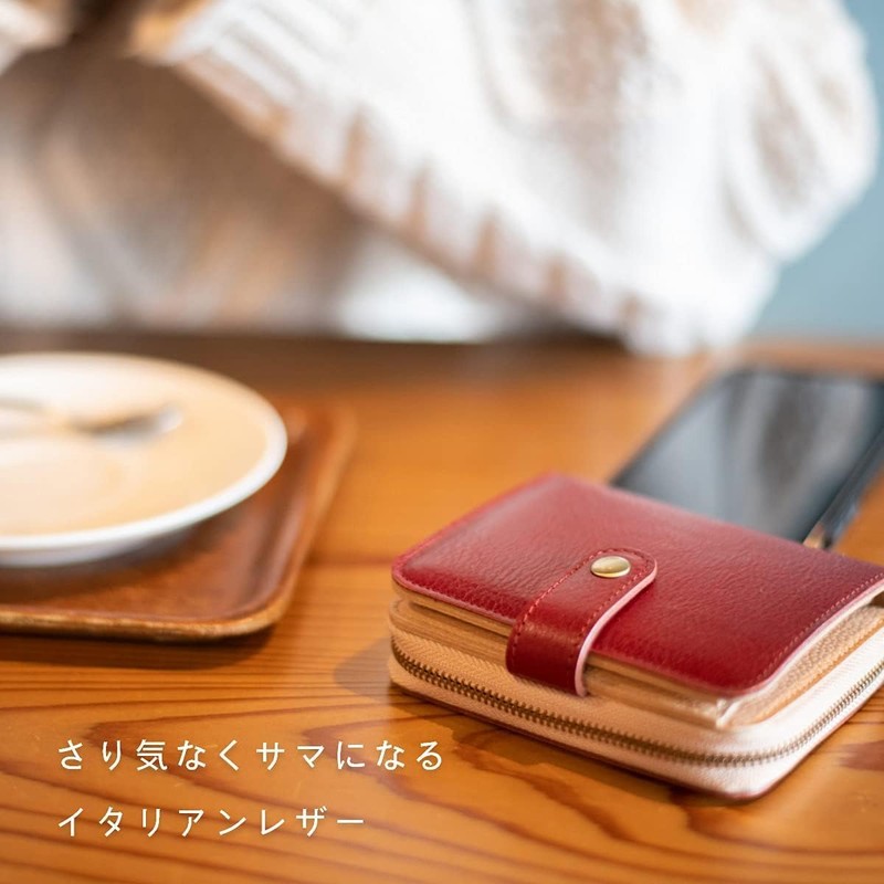 RafiCaro Women's Bi-fold Wallet, Genuine Leather, Cow Leather, Italian Leather,