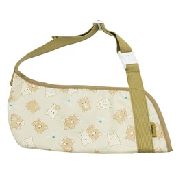 Arm Sling for Arms (Fluffy Bear Brown), Children's Size, Up to 49.2 inches (125 cm), Children, Junior, Stylish, Cute, Checkered Pattern, For Fractures, Grandma, Hemiplegia, Arm Support, For Adults