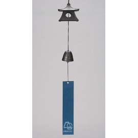 Iwachu 27102 Iwachu Wind Chime, Hanging Lantern, Small, with String, Black, Nambu Ironware