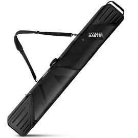OutdoorMaster Ski Bag, ABS Hard Shell Ends Ski Travel Bags, Ski Case with Pockets and Removable Shoulder Straps - Up to 185cm Ski Boards