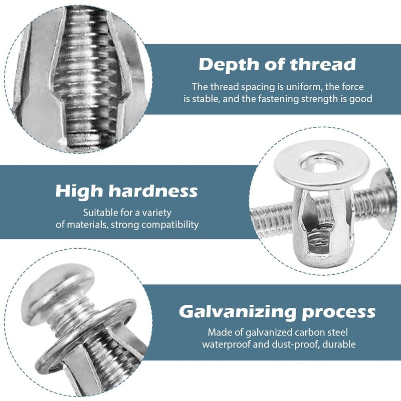 EMVANV 20 PCs Hollow Door Anchors,Hollow Metal Cavity Fixing Hollow
