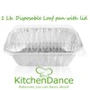 KitchenDance Disposable Aluminum 1 Lb Mini Loaf Pan with Clear