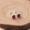 Philip Jones Red Stud Earrings Created with Zircondia® Crystals