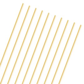 LAVMHAB Round Brass Rod 1mm x 250mm, 10 Pcs