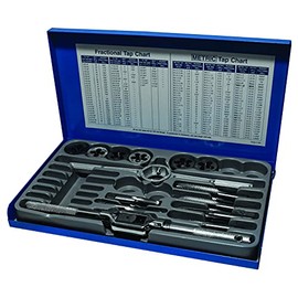 Century Drill & Tool 98902 National Coarse Fractional Tap and Die Set, 14-Piece, steel