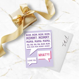 Mom Birthday Card Funny, 30th 40th 50th 60th 65th Bday Card, Mothers Day Card, For Her/Grandmother/Grandma/Stepmom/Aunt/Thank You Greeting Card (Mom. Mom. Mom...)