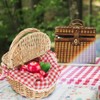 MAGICLULU Wicker Picnic Basket with Insert, Country House Style Picnic