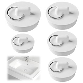 Bathtub Plug, 5 PCS Rubber Bath Plugs Kitchen Sink Plug Universal Bathtub Plug Kitchen Sink Plug Replacement Drain Stopper for Sinks Kitchen for Sinks, 5 Different Size