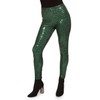 Tipsy Elves Women's Dark Green Sequin High Waisted Leggings Size