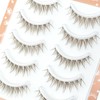 LASHIDOL Brown False Eyelashes, 5 Pairs Natural Eye Center, Thin