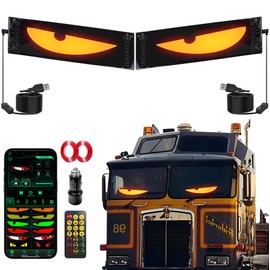 CRILEAL LED Lights for Car 2PCS - 23.6" 4.73" Devil's Eye Strips for Truck/SUV | Perfectly Synced Dynamic Patterns, Remote & Bluetooth APP Control, USB-Powered, IP68 Waterproof