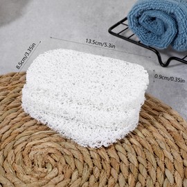 Soap Saver Pads 6Pcs White Soap Savers Holder for Bar Soap Non-Slip Soaps Holder Pads Self Draining Soap Bar Holder Pads Easy to Clean Soap Lifting Pad Dish for Shower Kitchen Bathroom Travel Hotel