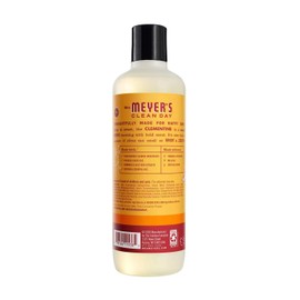 MRS. MEYER’S CLEANDAY Moisturizing Body Wash for Women and Men, Biodegradable Shower Gel Formula Made with Essential Oils, Clementine, 16 oz