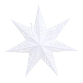 SEWACC Paper Star Lantern 17.6 Inches Hollow Out Stars Lampshade Without Light Hanging Decoration for Home Weddings Christmas Party Festival Decorations